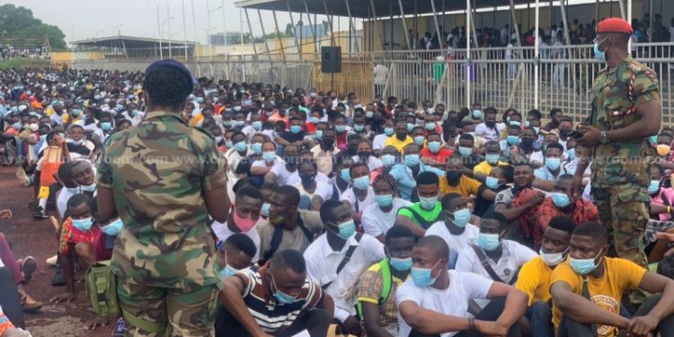 Army recruitment: Thousands turn up for medical screening at El-Wak Stadium 1 Thousands throng El Wak stadium for Army recruitment screening0 750x375 1