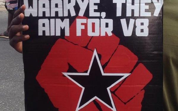 FixTheCountry waakye and V8 placard