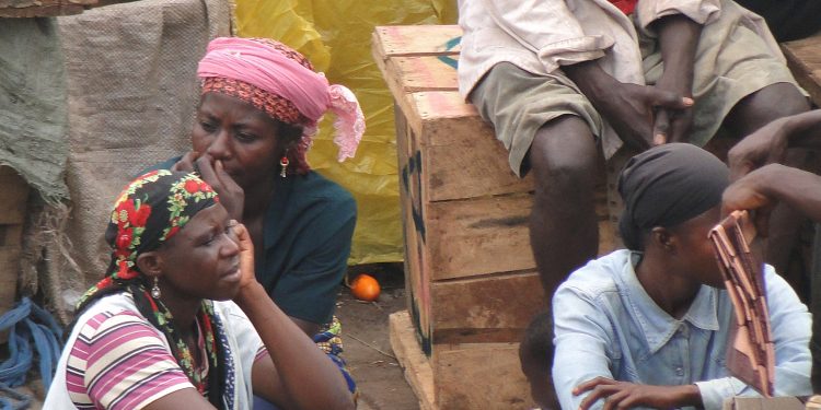Traders evicted from Kumasi Central Market takeover streets 1 Market Women Kejetia Market Kumasi Ghana 4755543337