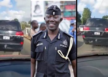IGP Akuffo-Dampare personally arrests careless V8 driver on Kumasi-Accra Highway