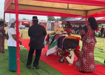 Mahama, NDC executives pay last respects to Ama Benyiwa Doe