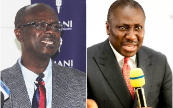 Prof Stephen Kwaku Asare (Kwaku Azar) and Majority Leader Alexander Kwamina Afenyo-Markin
