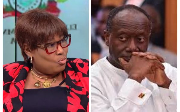 Presidential Staffer Nana Yaa Jantuah L and former finance minister Ken Ofori Atta