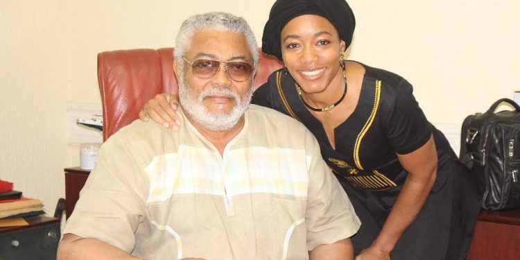 The late JJ Rawlings and Dr. Zanetor Agyeman-Rawlings