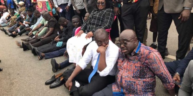 Parliamentary Standoff: Minority Protest Over Wontumi's Bail Conditions 1 minority protest eoco
