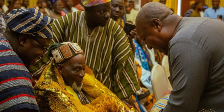 Yaa-Naa Abukari II Pays Courtesy Call on President Mahama, Commends Visionary Leadership 1 IMG 20250613 WA0013