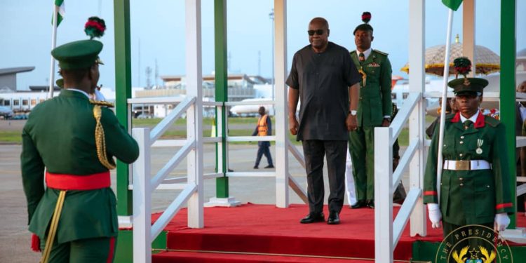 President Mahama Arrives in Abuja