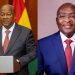 Dr Bawumia (R) has warned President Mahama (L) to prosecute election violence perpetrators