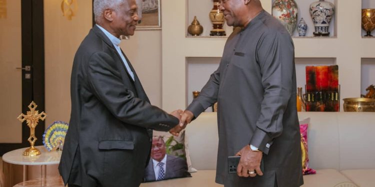 President Mahama Welcomes Cardinal Turkson Ahead of National Day of Prayer 1 Mahama and Turkson