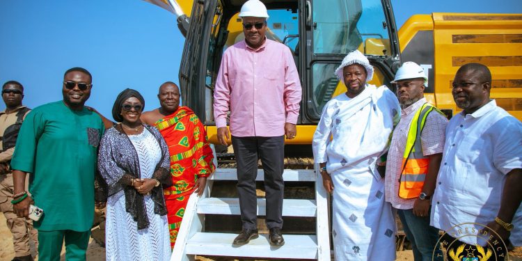President Mahama Breaks Ground for Phase II of Blekusu Sea Protection Project