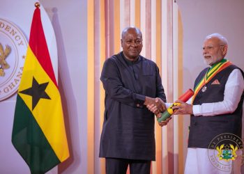 President Mahama Confers Ghana’s Highest State Honor on Indian Prime Minister Modi