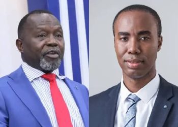 Attorney-General, Dominic Ayine and Former NSB boss, Kwabena Adu Boahene