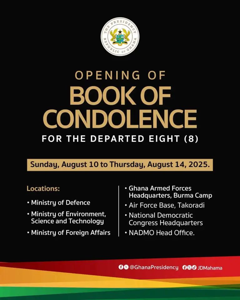 Book of Condolence opens in Accra today for victims of helicopter crash 2 image 1 3