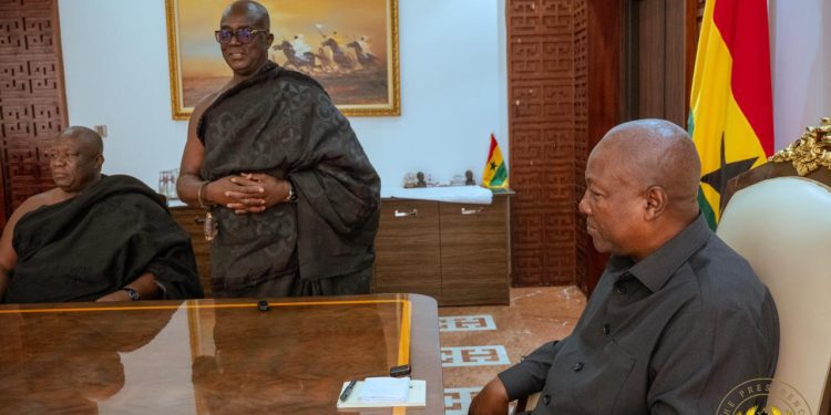 Otumfuo invites President Mahama to Asantehemaa's royal funeral 1 JM OTUM 1