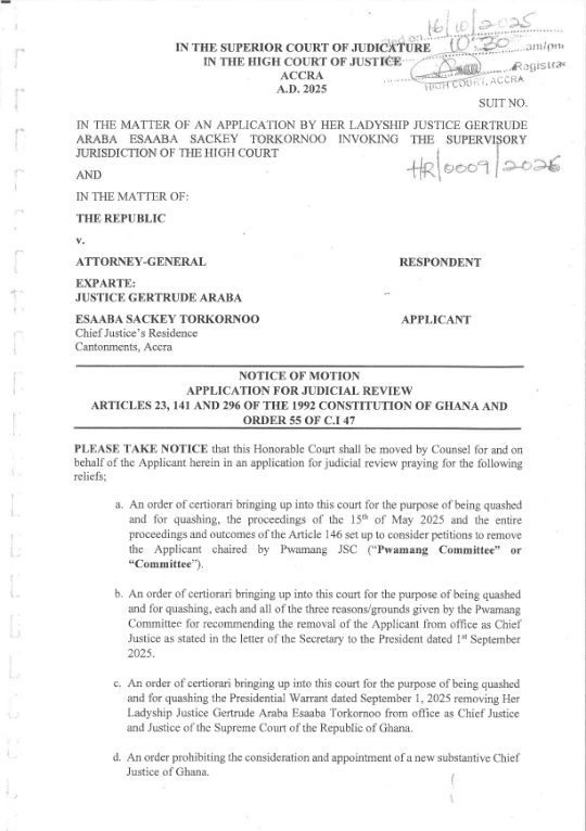 Torkornoo sues to block Baffoe-Bonnie’s vetting as Chief Justice, demands withheld salary and benefits 2 image 8