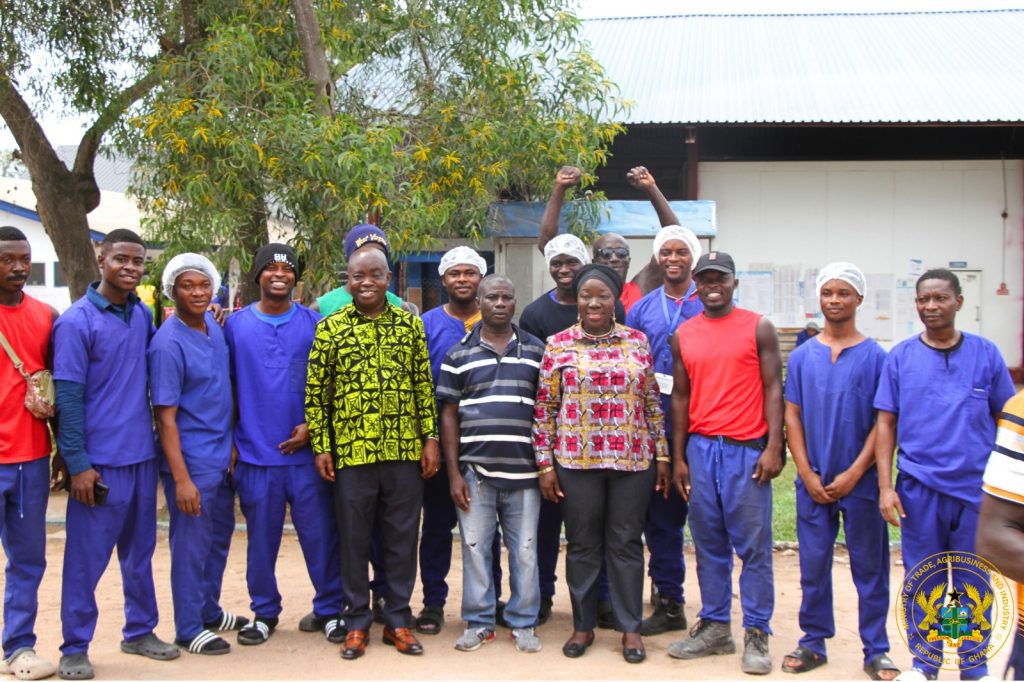 Trade Minister Tours Blue Skies Fruit Juice Company, Reaffirms Gov’t Support for Value Addition 5 m4