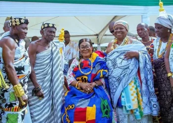 First Lady Lordina Mahama enstooled as Nana Oseadeeyo Odenwa II by Akroso Asukawkaw Traditional Area