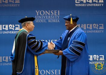 President John Dramani Mahama Conferred Honorary PhD by Yonsei University 3 President John Dramani Mahama Conferred Honorary PhD by Yonsei University