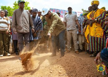 Mahama Cuts Sod for 24-Hour Market in Bimbila as ResettingGhana Tour Begins