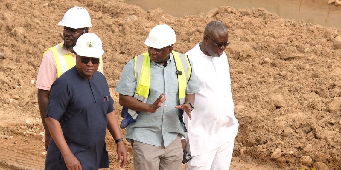 Mahama Inspects Akosombo–Gyakiti Road, Reaffirms Commitment to Akwamu Development