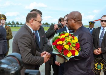 President Mahama arrives in Belarus, lays wreath at Victory Monument.