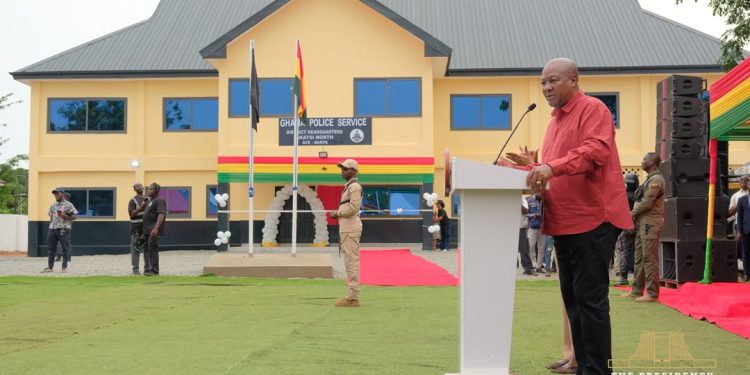 President Mahama Commissions Akatsi North District Police Headquarters, Reaffirms Commitment to Completing Inherited Projects 1 PA3