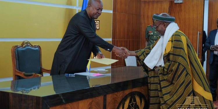 President John Dramani Mahama Pays Tribute to Yaa-Naa Abukari II, Describes His Passing as a National Loss