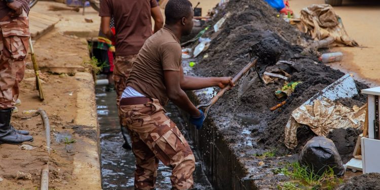 “Leadership Is by Example” – Births and Deaths Registry Registrar Joins Accra Sanitation Exercise 1 SAN1