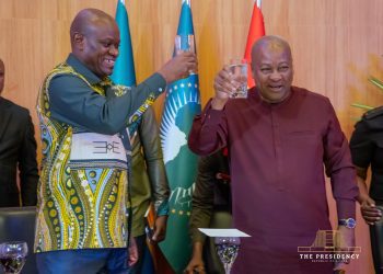 Mahama Hails Ghana-Gabon Ties, Praises President Nguema’s Leadership at State Dinner