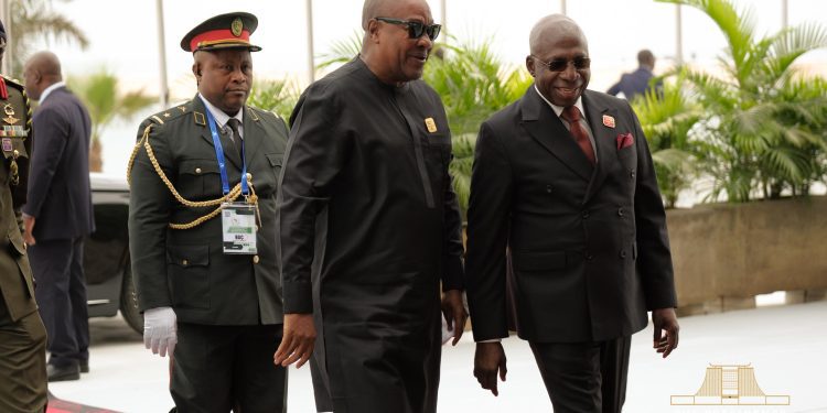 President Mahama Returns Home from AU Extraordinary Summit in Luanda 1 PA4 JM