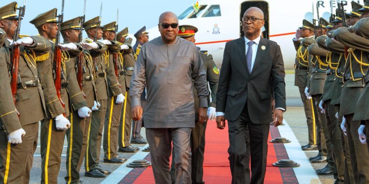 President Mahama Arrives in Luanda for 21st AU Extraordinary Session on Conflict Resolution