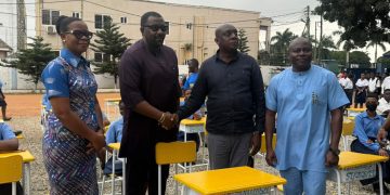 John Dumelo, MCE Donate Furniture to OIC Technical Institute, Pledge More Support for Education