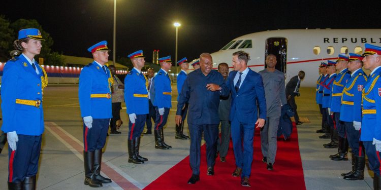 President Mahama Arrives in Belgrade for 65th Non-Aligned Movement Summit 1 JMMM