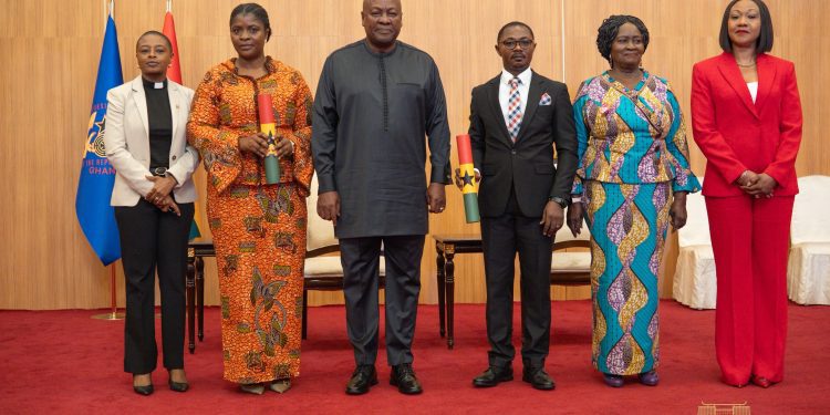 President Mahama Charges New Electoral Commission Deputy Chairpersons to Uphold Impartiality